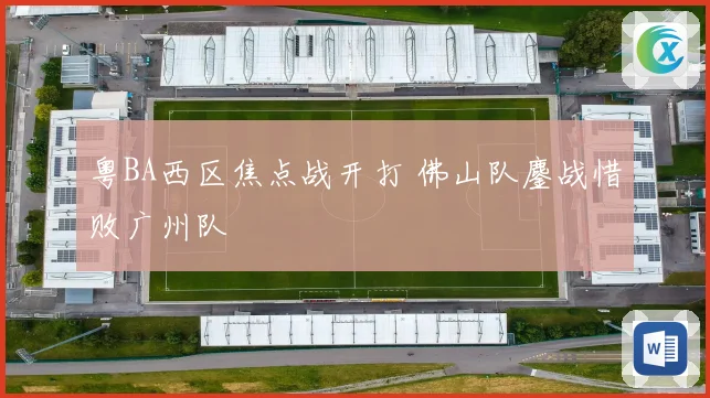粤BA西区焦点战开打 佛山队鏖战惜败广州队